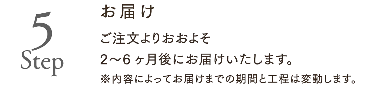 Step5.お届け